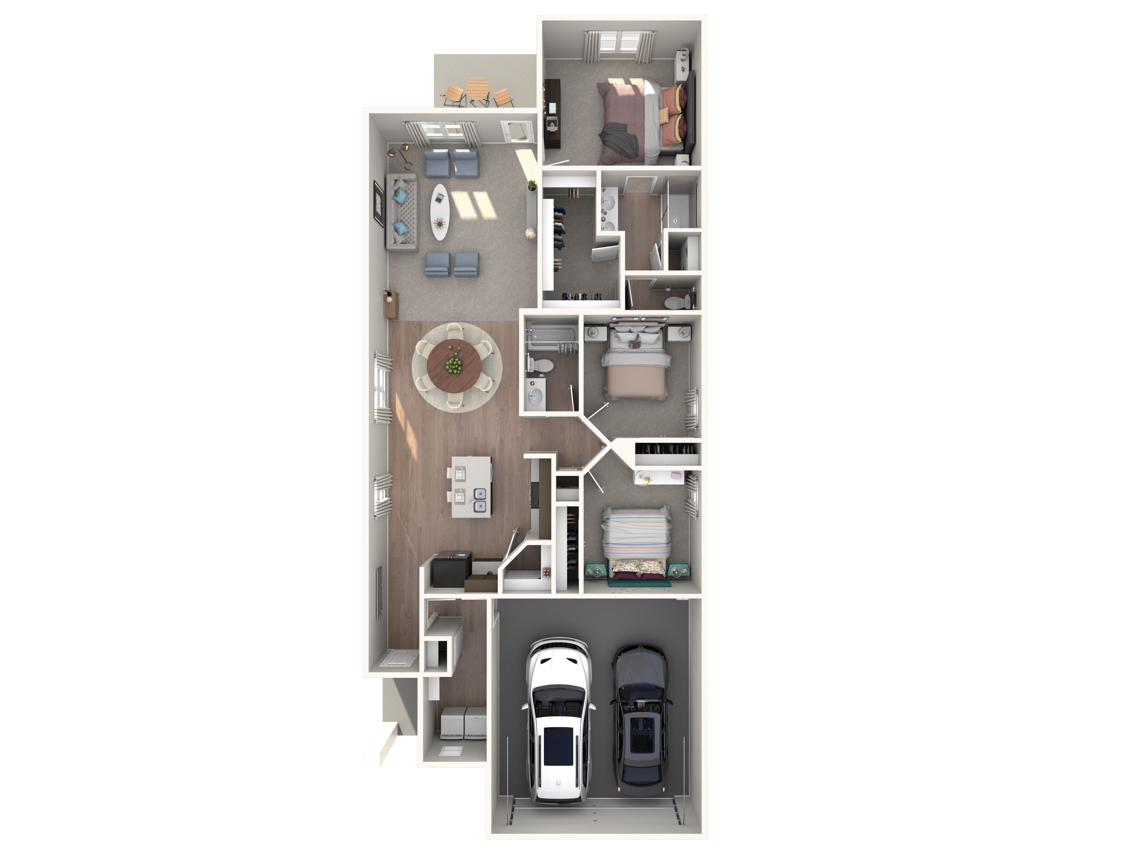 3D floorplan image for the Cascade (330) floorplan.