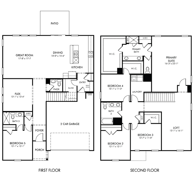 Taylorsville floorplan at a Meritage community in Charlotte, NC.