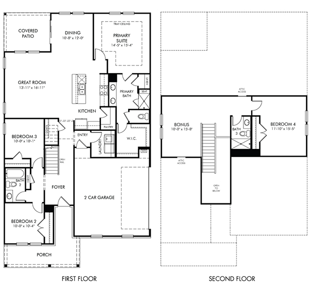 Carolina floorplan at a Meritage Homes Community in Charlotte, NC.