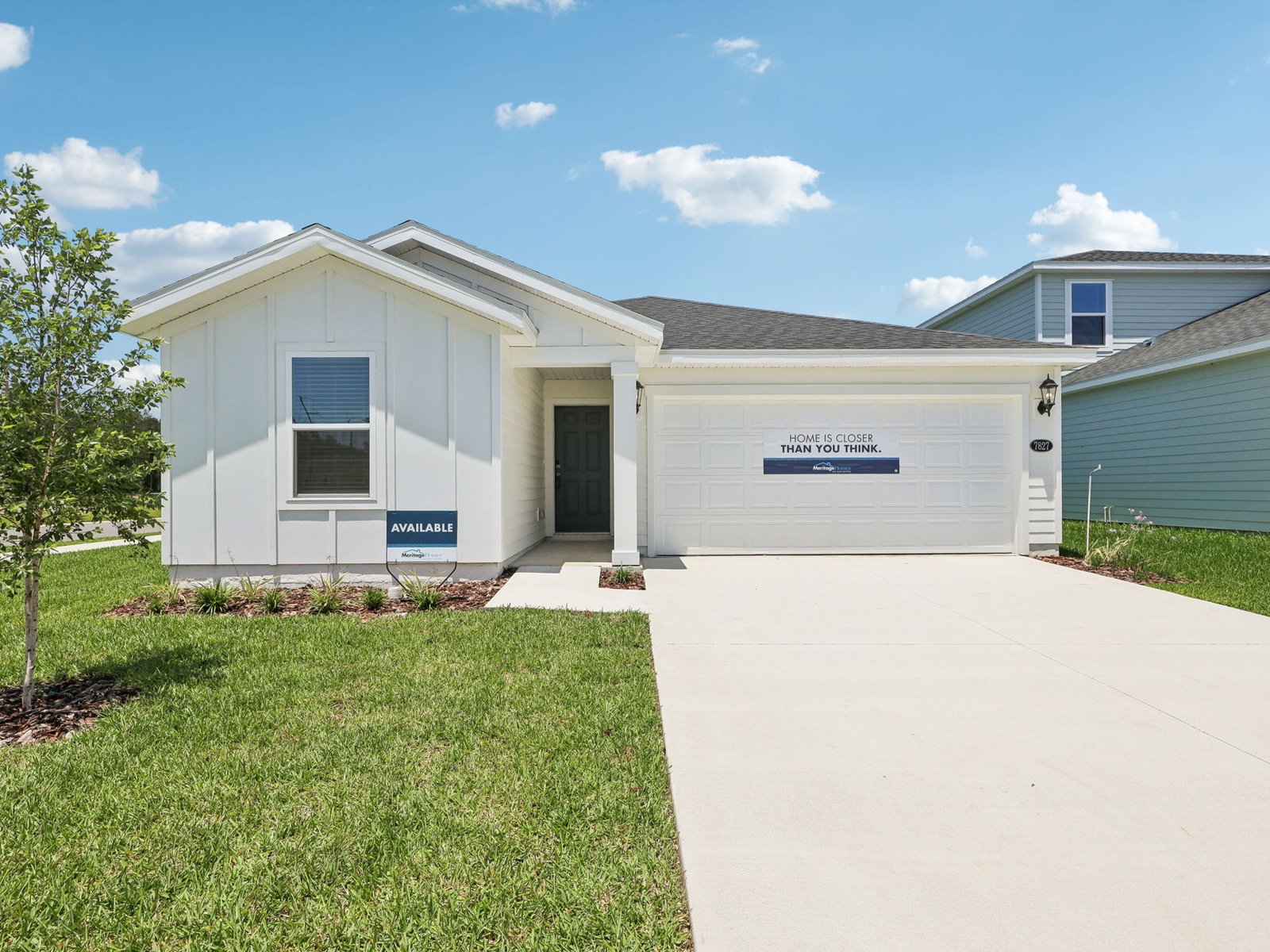 Exterior of Elevation J at 7827 Cahill Lane.