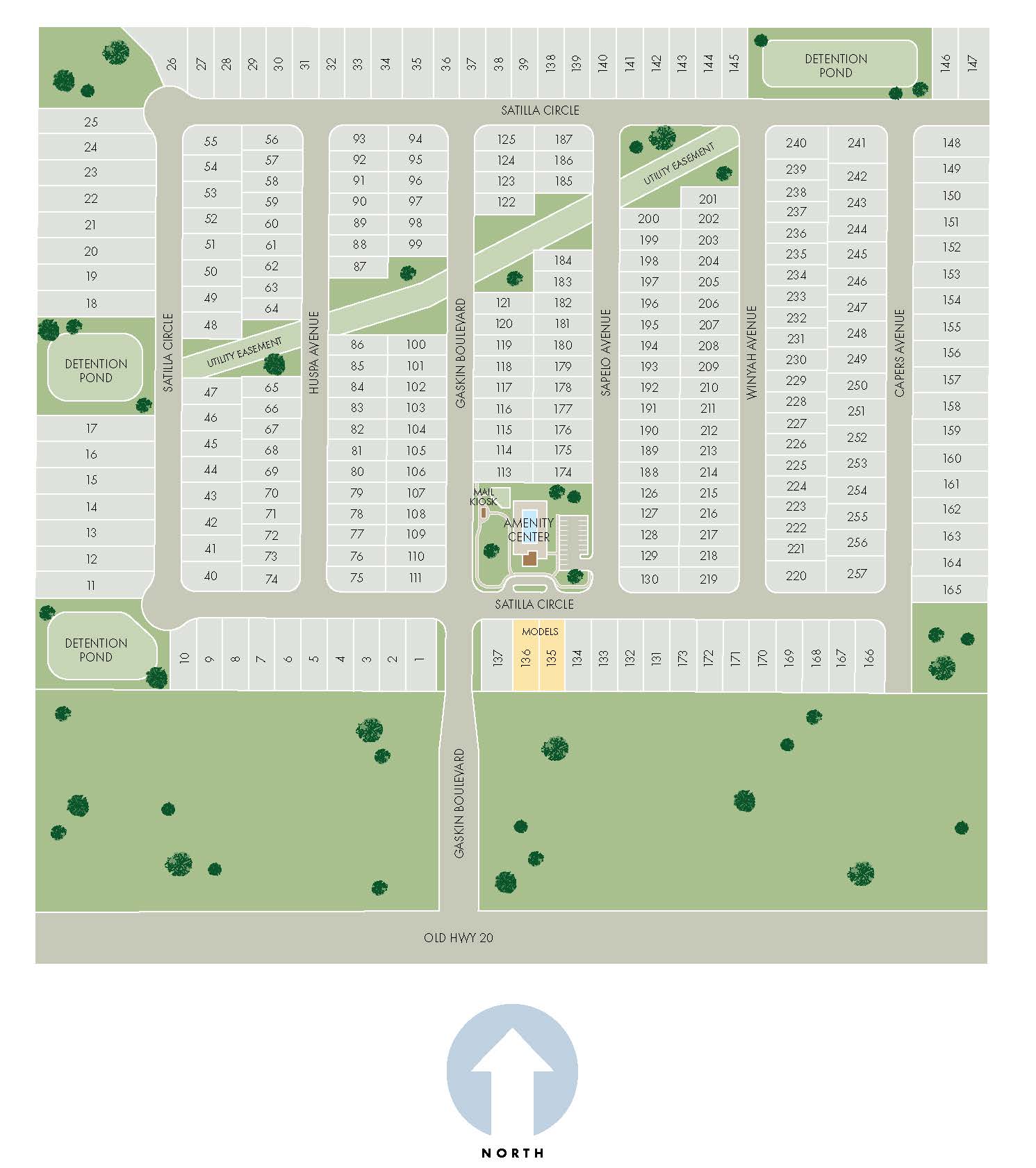 Madison Preserve site map in Huntsville, AL.