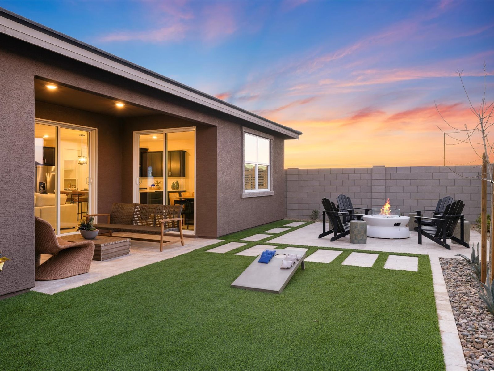 Backyard in Bailey Floorplan modeled at El Cidro