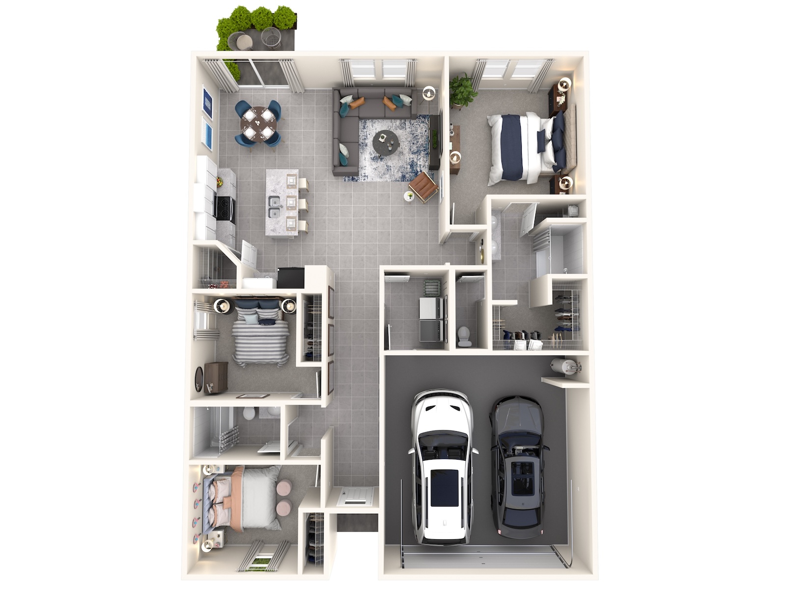 3D Floorplan of the Bluebell