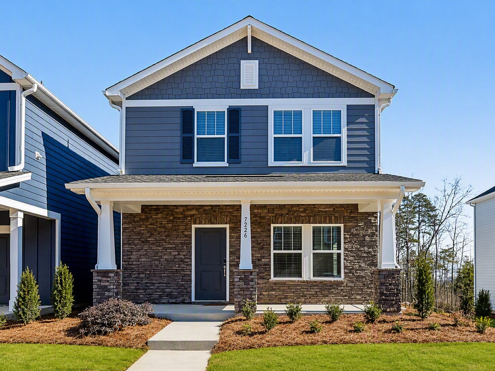 This home — photograph published by the builder