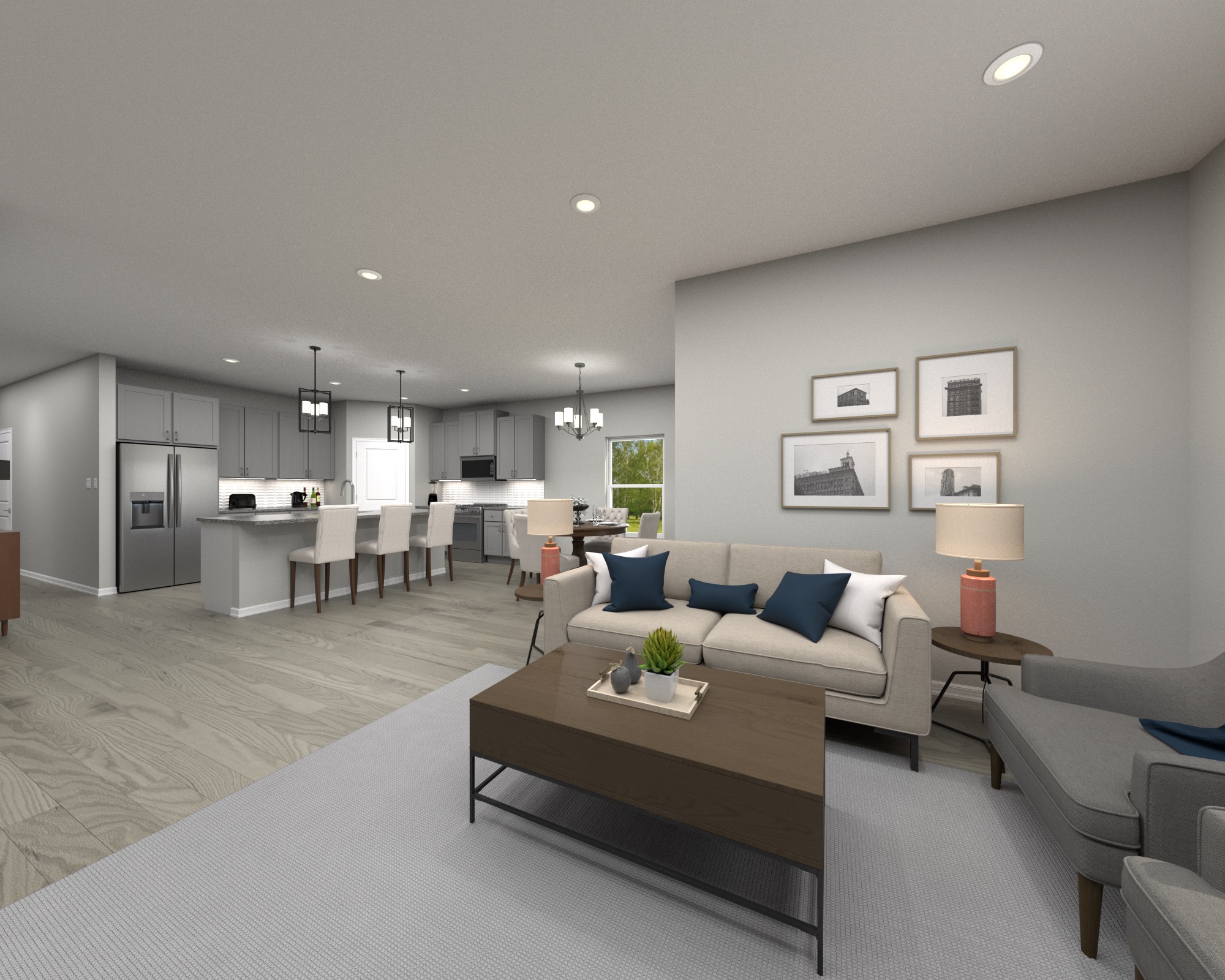 Spacious Kitchen with Work Island