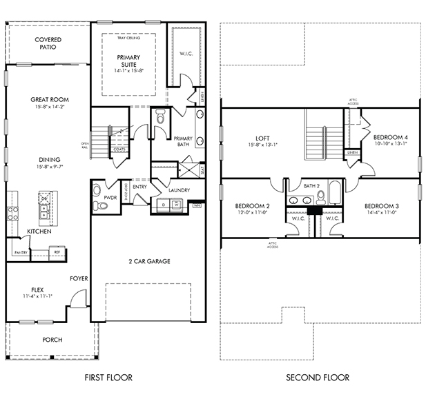 Manchester floorplan at a Meritage Homes community in Charlotte, NC.