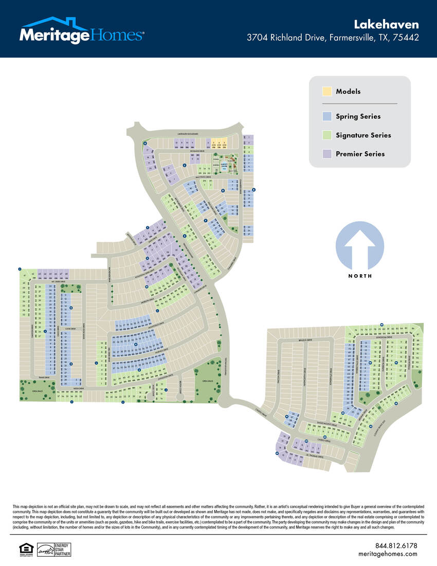 Community map of Lakehaven by Meritage Homes