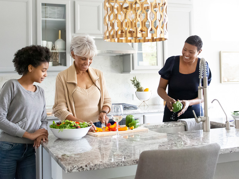 family cooking