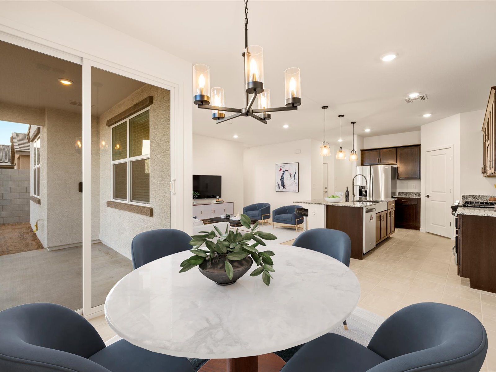 Virtual staging of the Holly floorplan at Rancho Mirage in Maricopa, AZ.