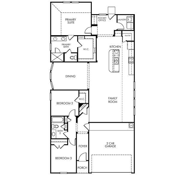 Blueprint of the Rio Grande (3010) floorplan in San Antonio.