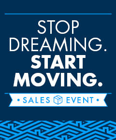 stop dreaming start moving Sales Event