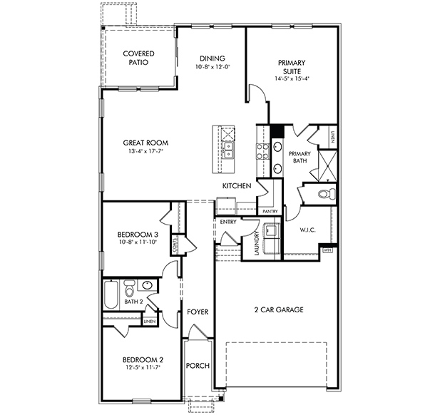 Chandler Floorplan at a Meritage Homes Community in Charlotte, NC.