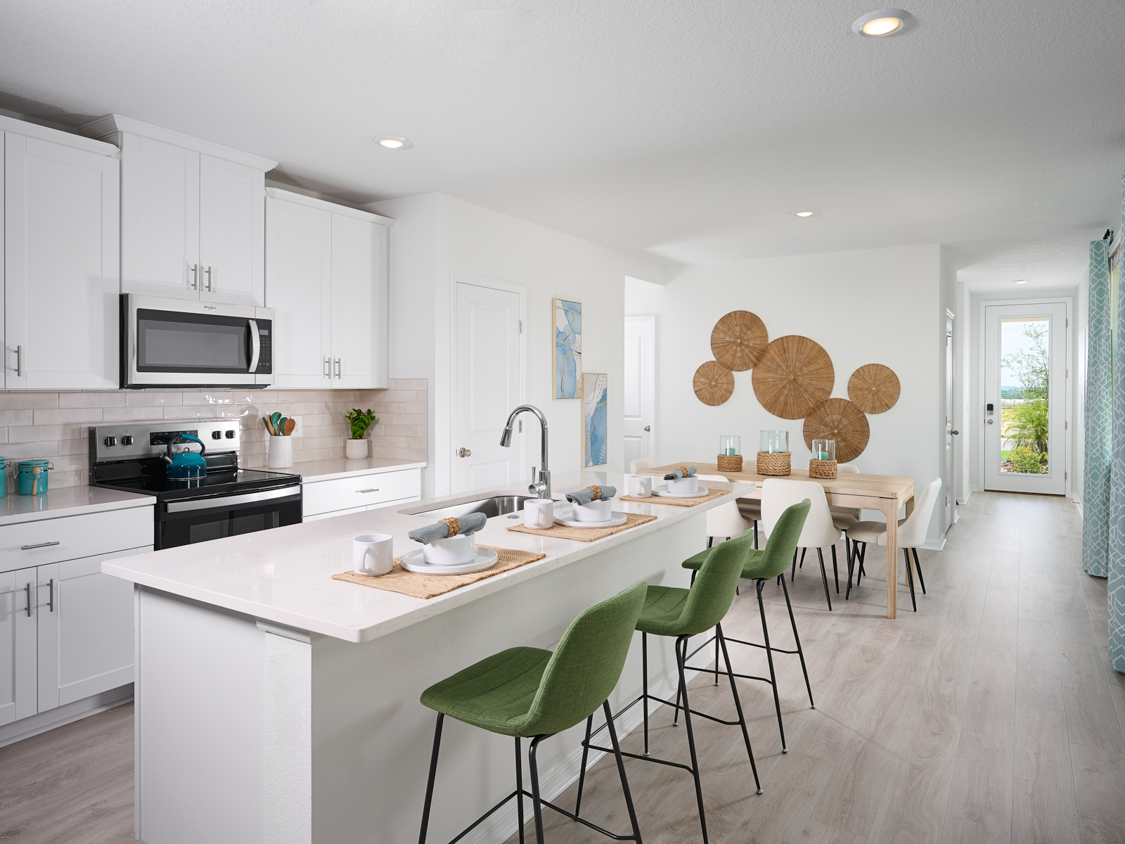 Kitchen in the Everglade floorplan modeled at Hamilton Bluff