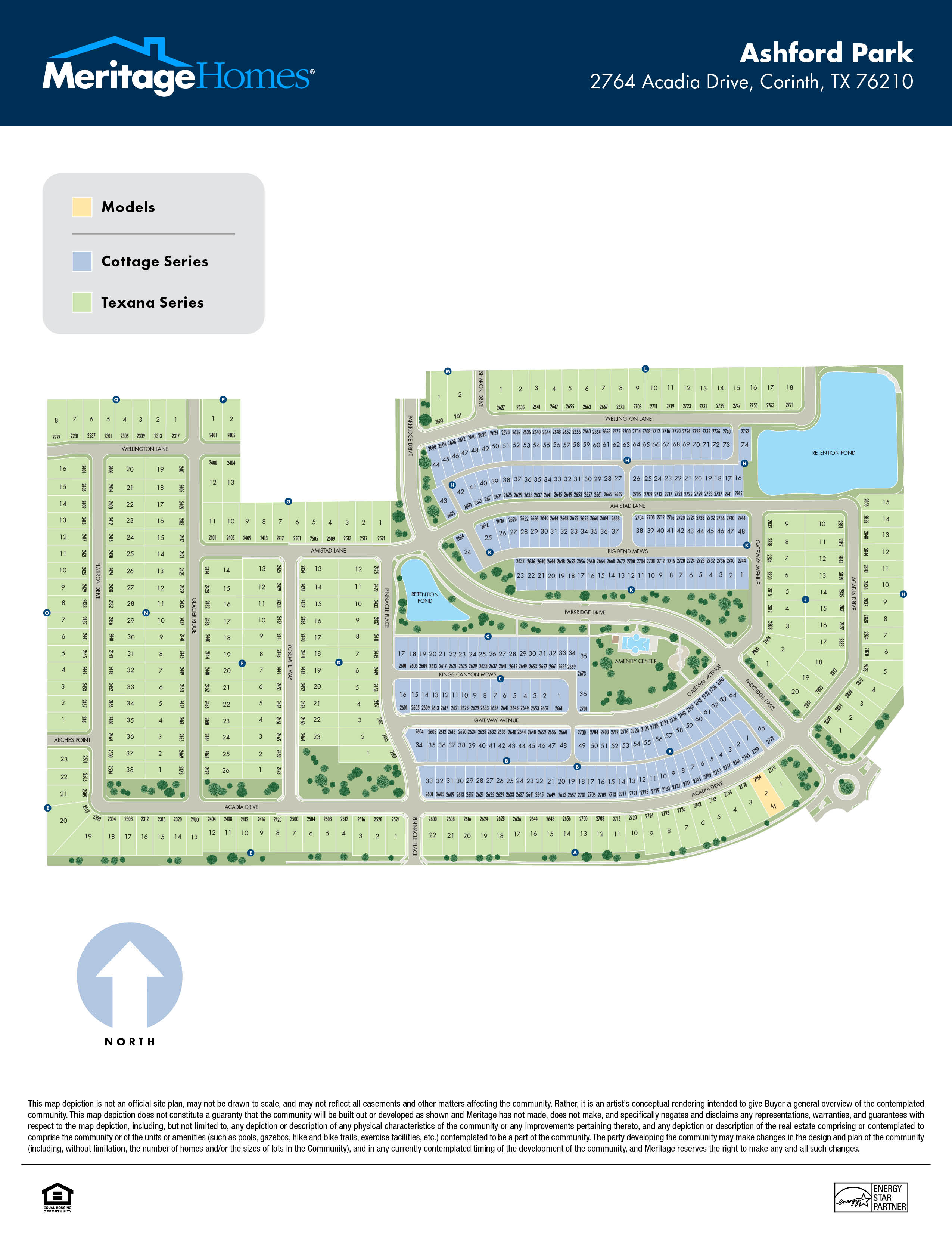 Ashford Park Phase 1, 2 & 3 sitemap