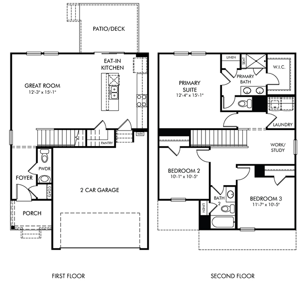 Finley Floorplan at a Meritage Homes Community in Charlotte, NC.