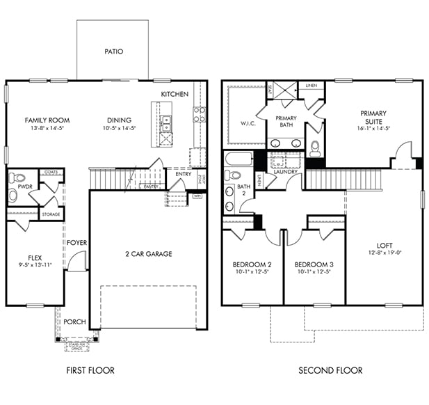 Rockwell Floorplan at a Meritage Homes Community in Charlotte, NC.