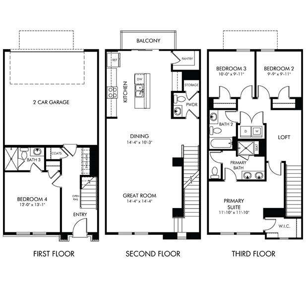 Pembrooke Floorplan at a Meritage Homes community in Charlotte, NC.