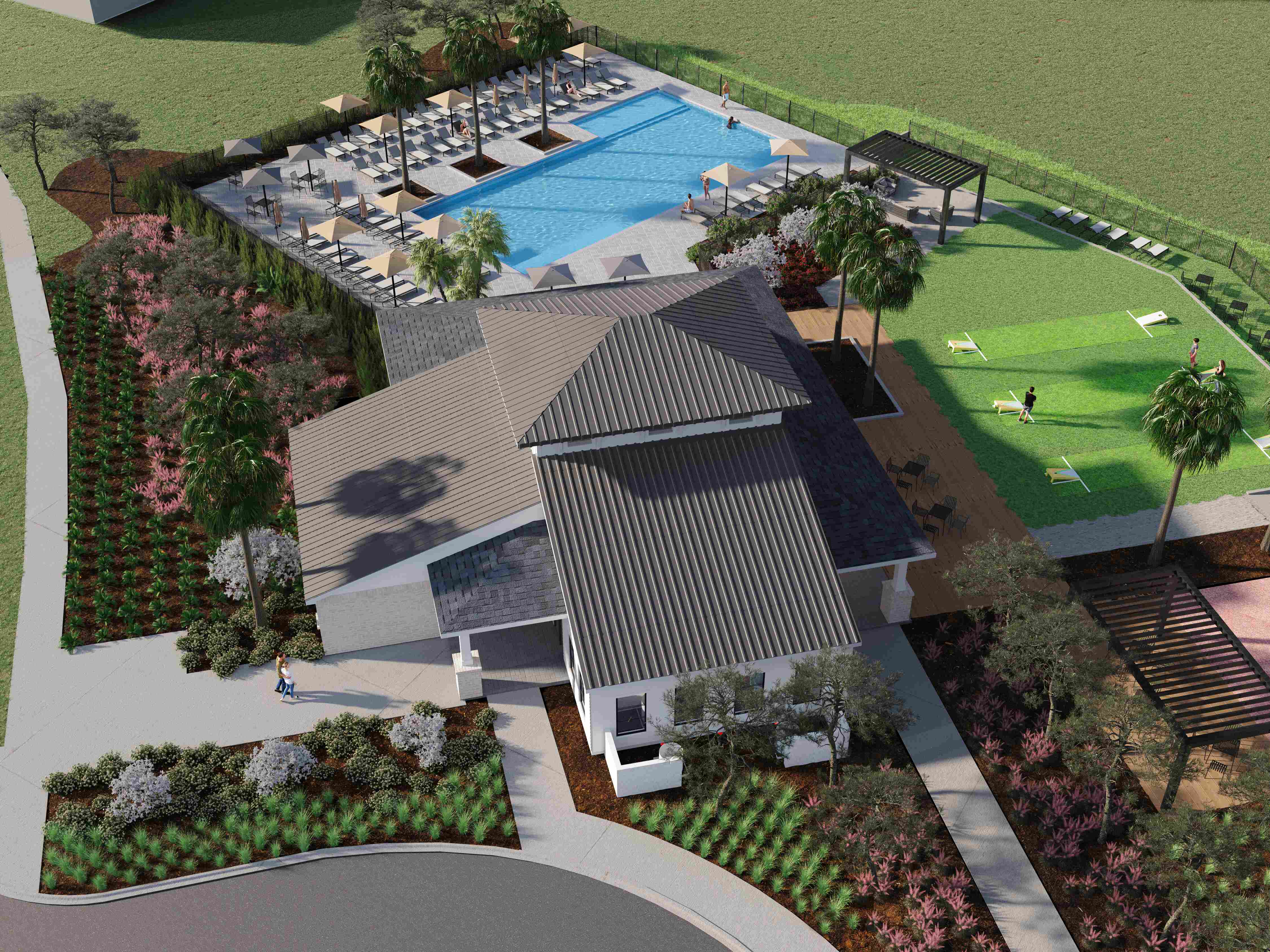 The exterior of the Foxglove modeled at Magnolia Bay.