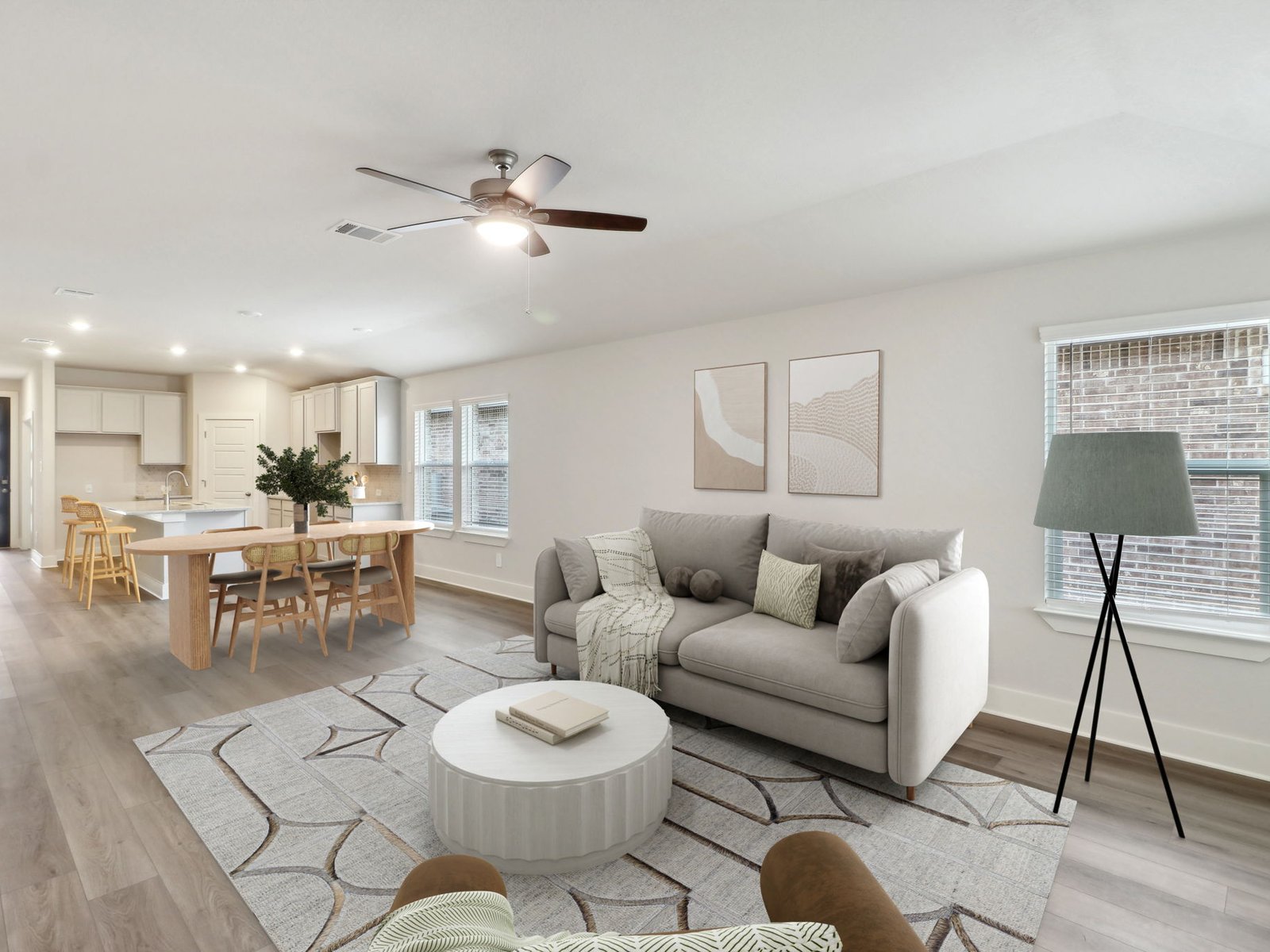 Front exterior of the Allen floorplan at a Meritage Homes community.
