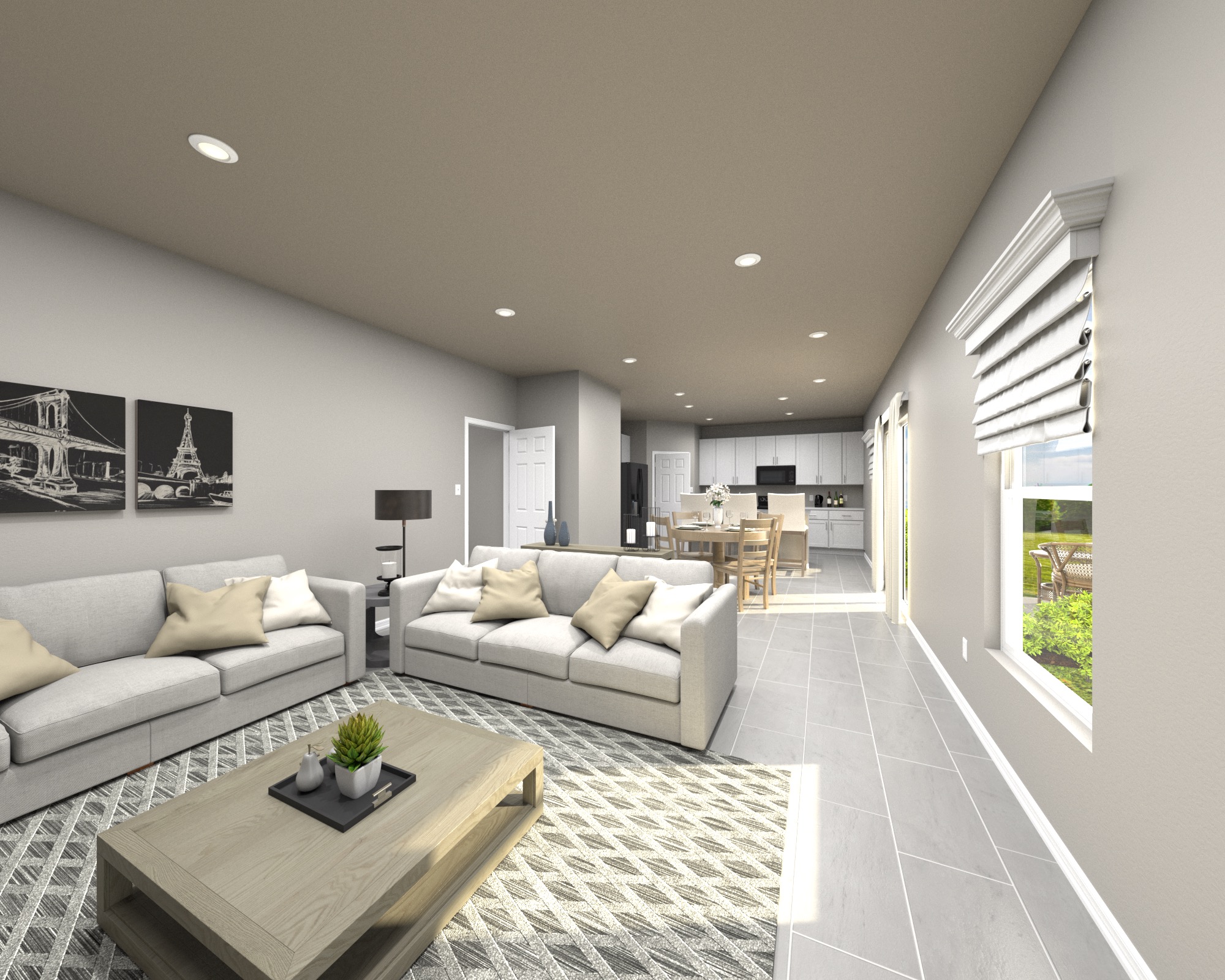Spacious Kitchen with Work Island