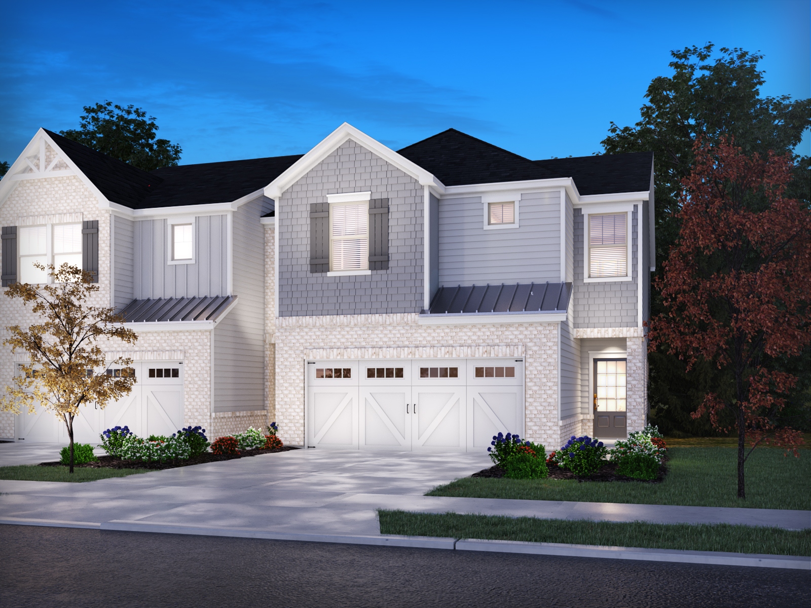 Cartwright End Unit Floorplan in Willowcrest Townhomes