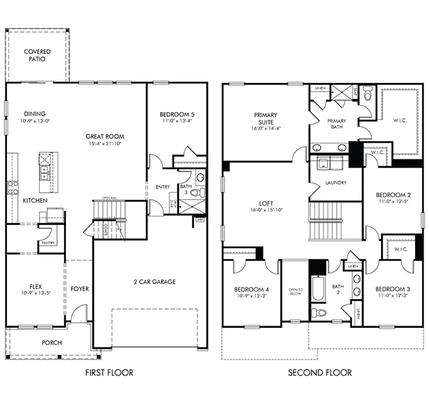 Johnson floorplan at a Meritage Homes Community in Charlotte, NC.