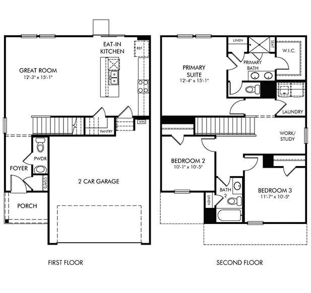 Finley Floorplan at a Meritage Homes community in Charlotte, NC.