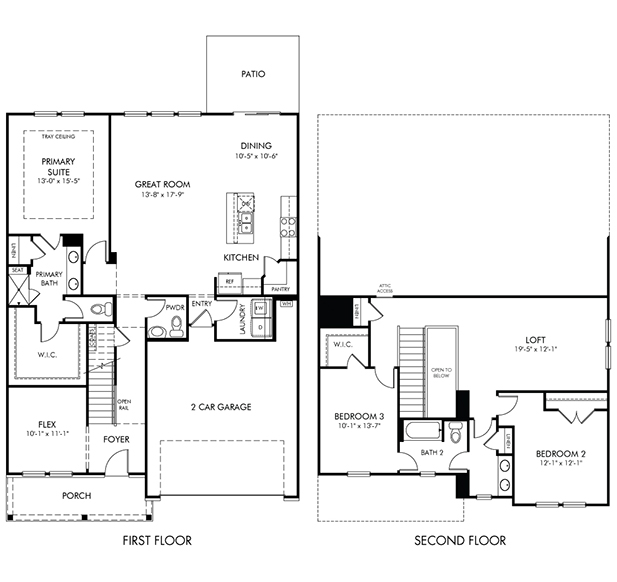 Cottonwood floorplan at a Meritage Homes community in Charlotte, NC.