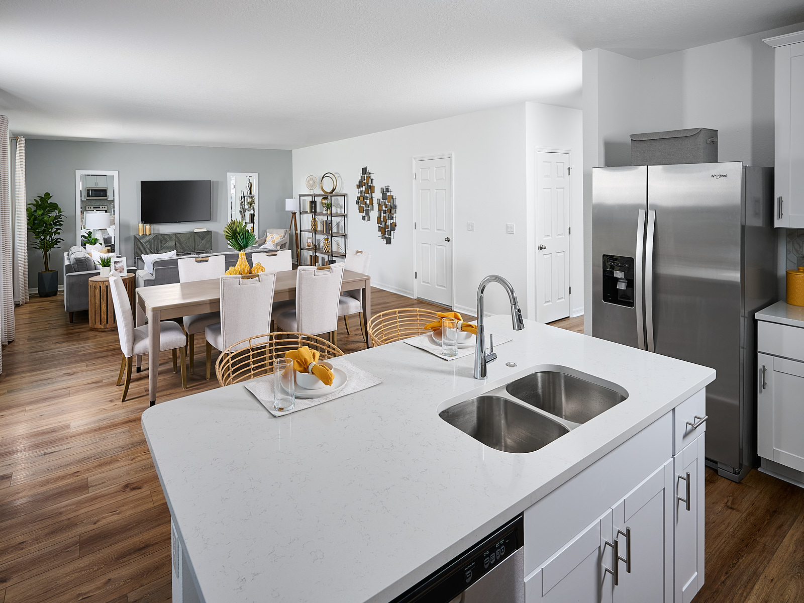 Kitchen modeled at The Meadow at Crossprairie