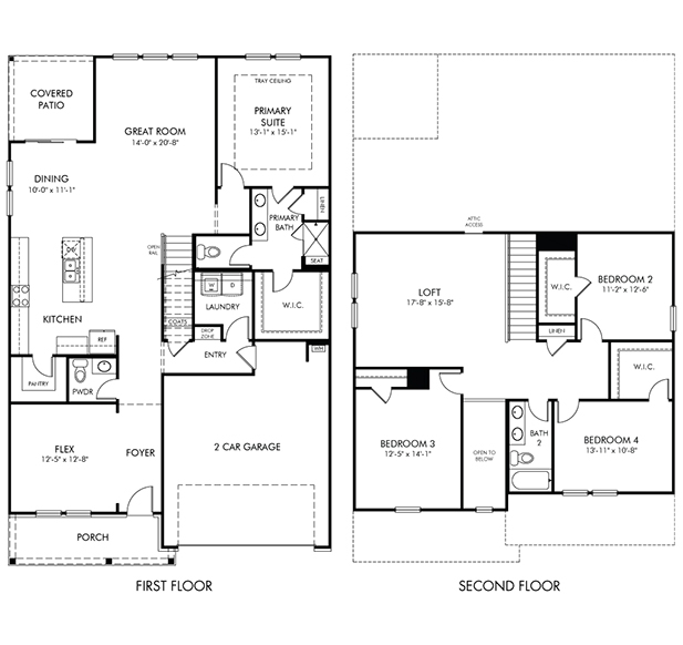 The Sherwood floorplan at a Meritage Homes community in Charlotte, NC.