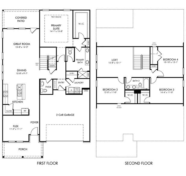 Manchester floorplan at a Meritage Homes Community in Charlotte, NC.