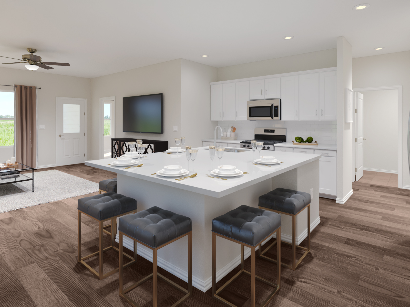 Enjoy having company sit at the island while you cook.
