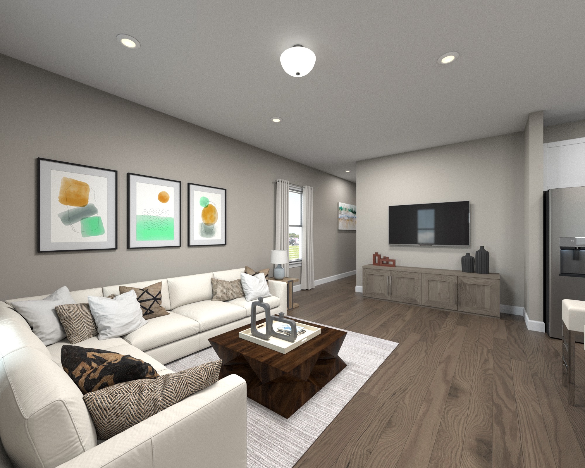 The large walk-in pantry and kitchen island make it easy to feed a group.