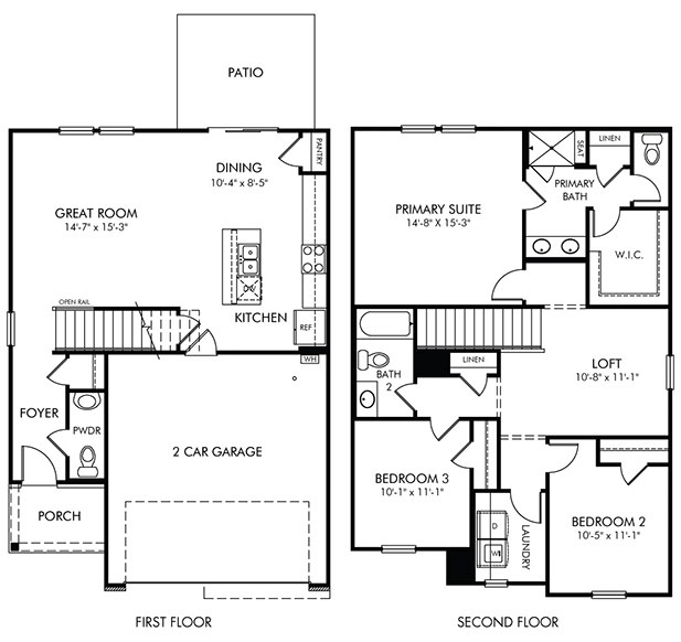 Edenton Floorplan at a Meritage Homes community in Charlotte, NC.