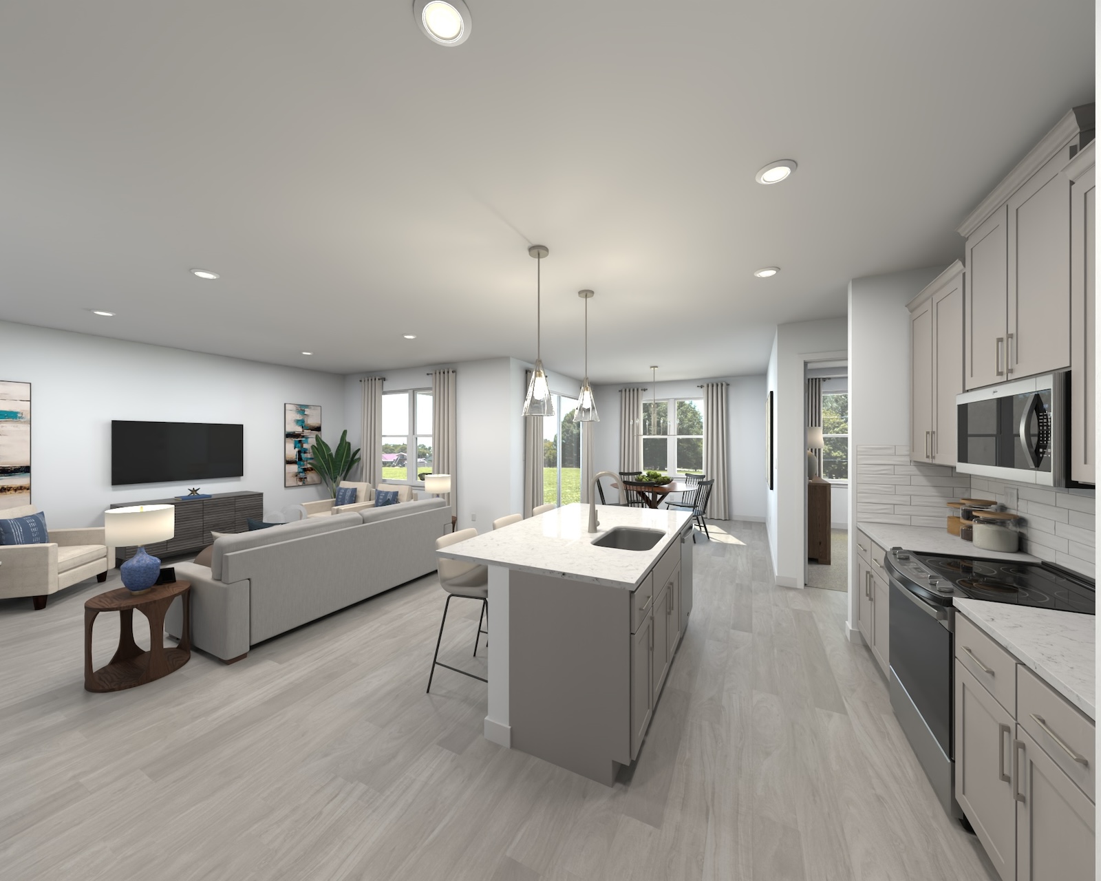 Rendering of the Bergamo Dining Room.