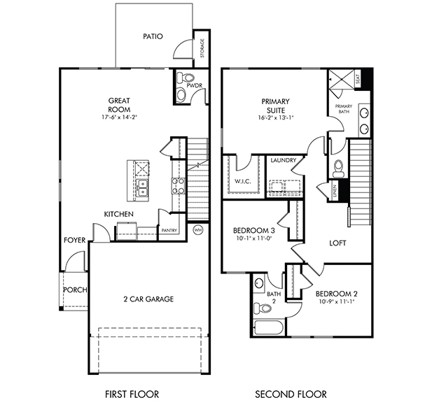 Pearl Floorplan at a Meritage Homes community in Charlotte, NC.