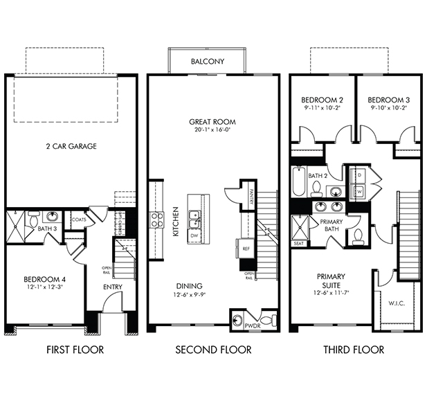 The Somerset floorplan at a Meritage Homes community in Charlotte, NC.